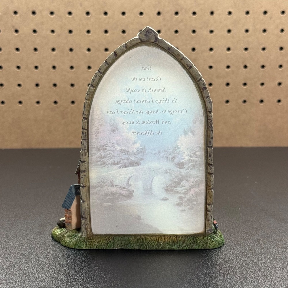 Thomas Kinkade Windows of Prayer Collection The Mountain Chapel Table Decor 2003 - Picture 2 of 8